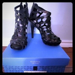 Black high heel sandal